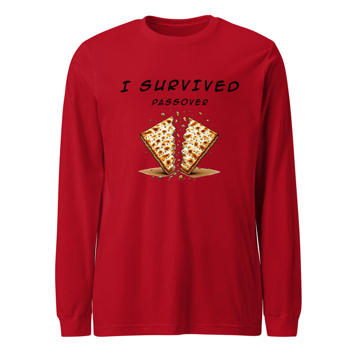 Passover Jewish pride shirt in Red - close-up