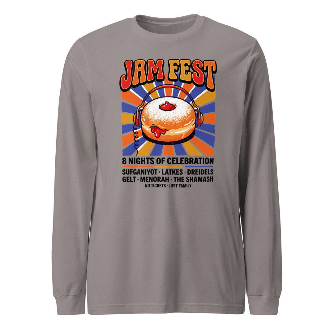 Jam Fest 8 Nights Jewish pride shirt in Storm - close-up