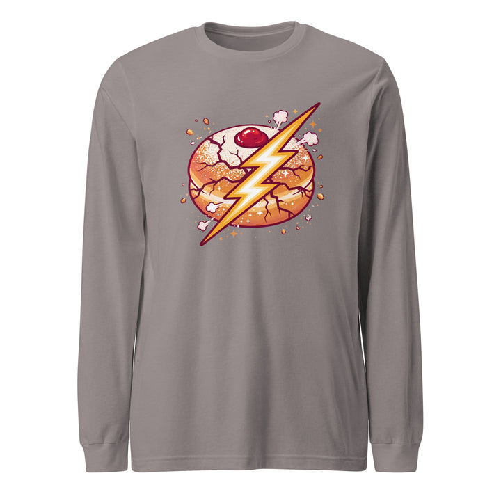 Sufganiyah Lightning Jewish pride shirt in Storm - front view