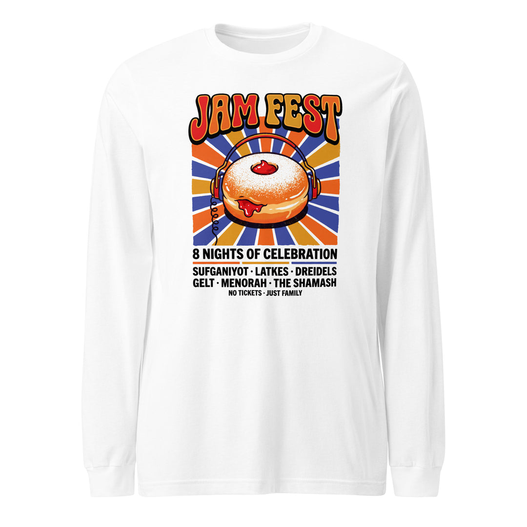 Jam Fest 8 Nights Jewish pride shirt in White - side view