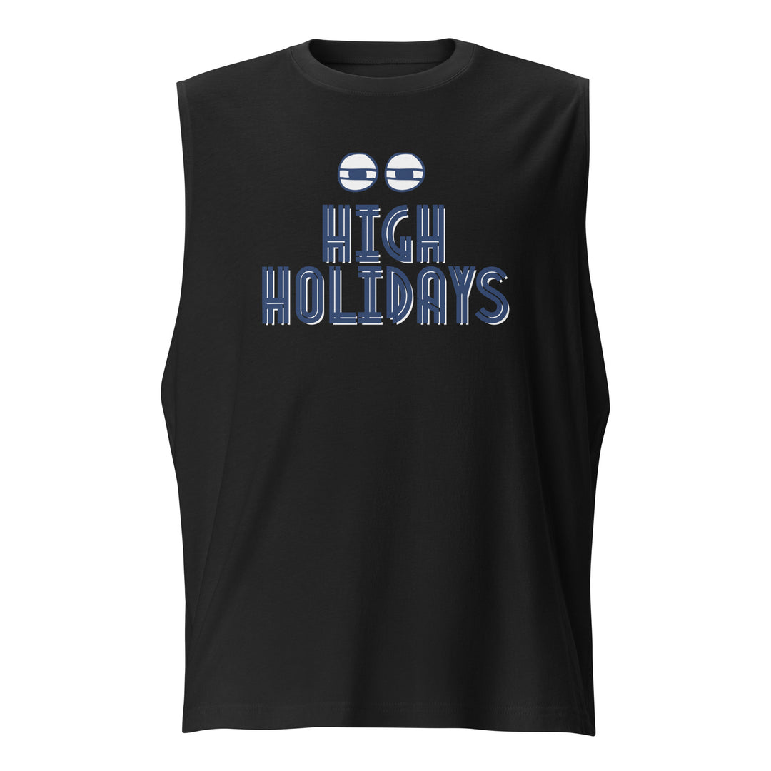 High Holidays Jewish pride muscle shirt - front view