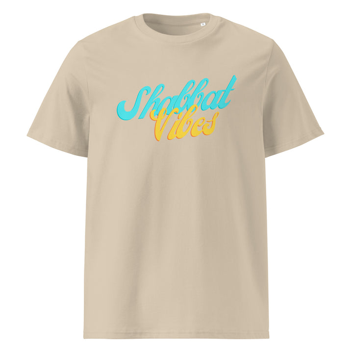 Shabbat Vibes Jewish pride t-shirt in Desert Dust - front view