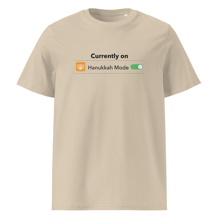 Hanukkah Mode Jewish pride t-shirt in Desert Dust - side view