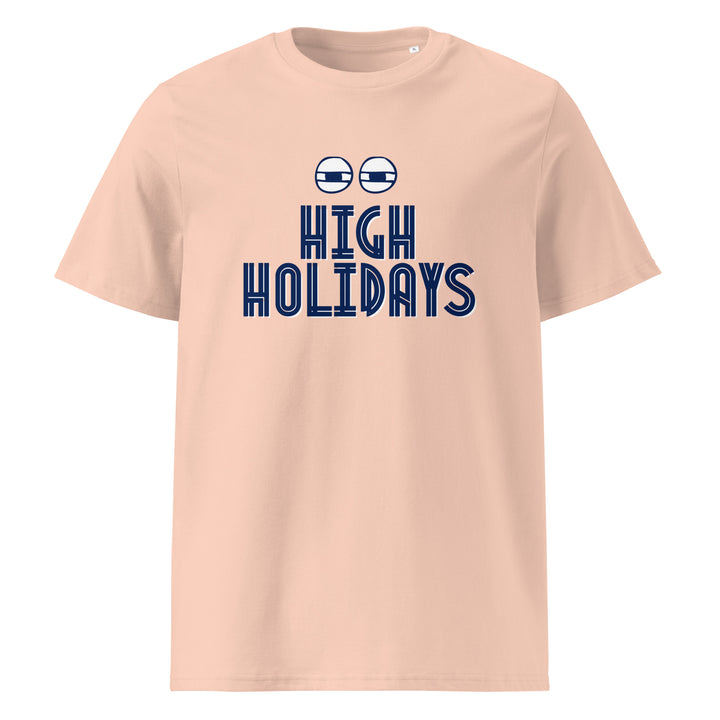 High Holidays Jewish pride t-shirt in Fraiche Peche - detail view