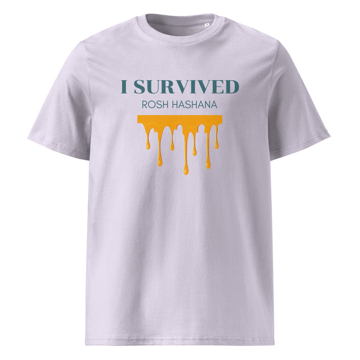 I Survived Rosh HaShana Jewish pride t-shirt in Lavender - folded view