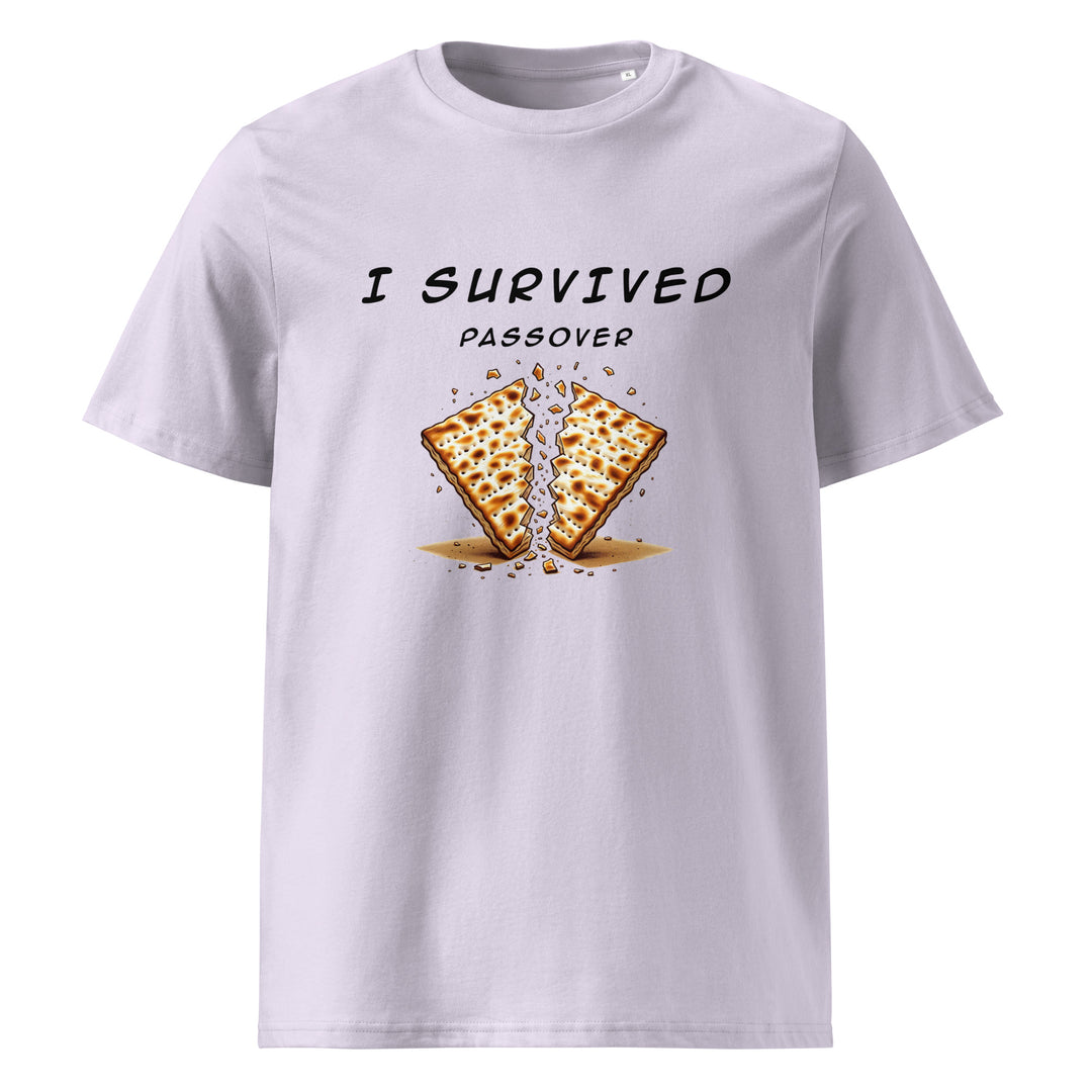 Passover Jewish pride t-shirt in Lavender - close-up
