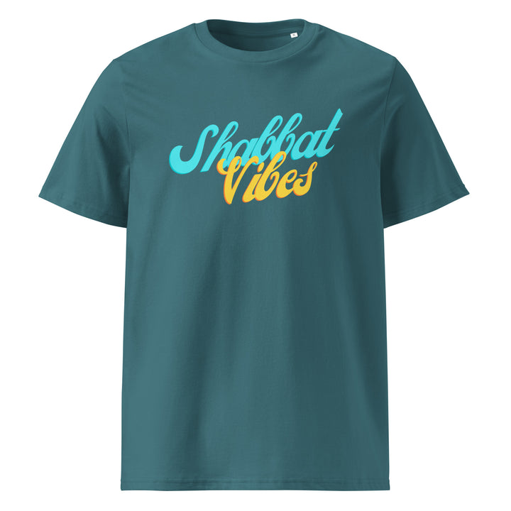 Shabbat Vibes Jewish pride t-shirt in Stargazer - lifestyle shot