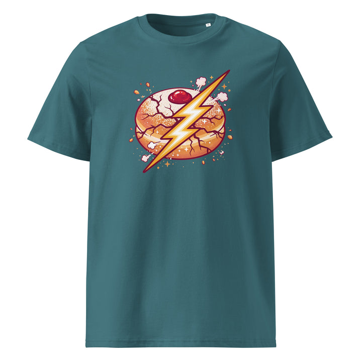 Sufganiyah Lightning Jewish pride t-shirt in Stargazer - close-up