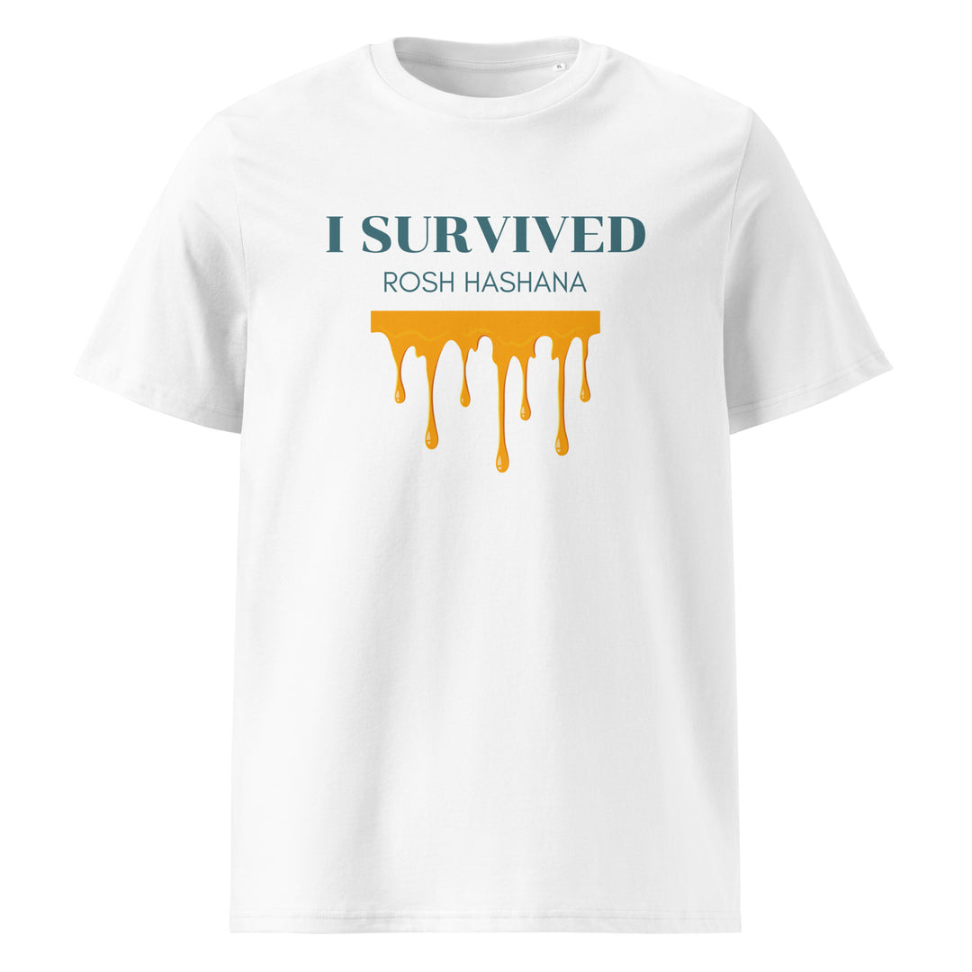 I Survived Rosh HaShana Jewish pride t-shirt in White - front view