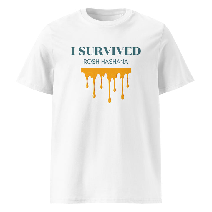 I Survived Rosh HaShana Jewish pride t-shirt in White - front view