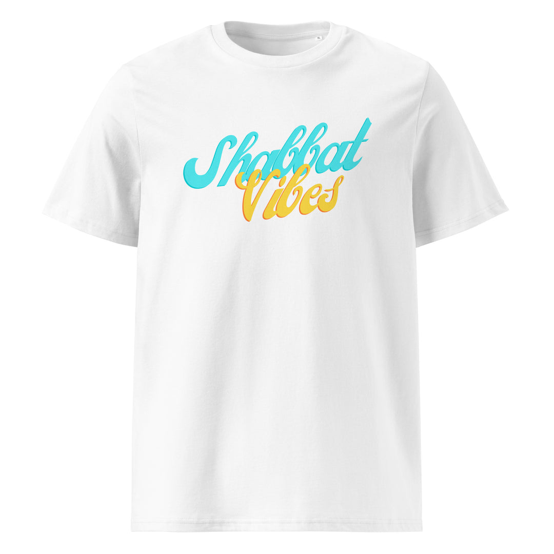 Shabbat Vibes Jewish pride t-shirt in White - front view