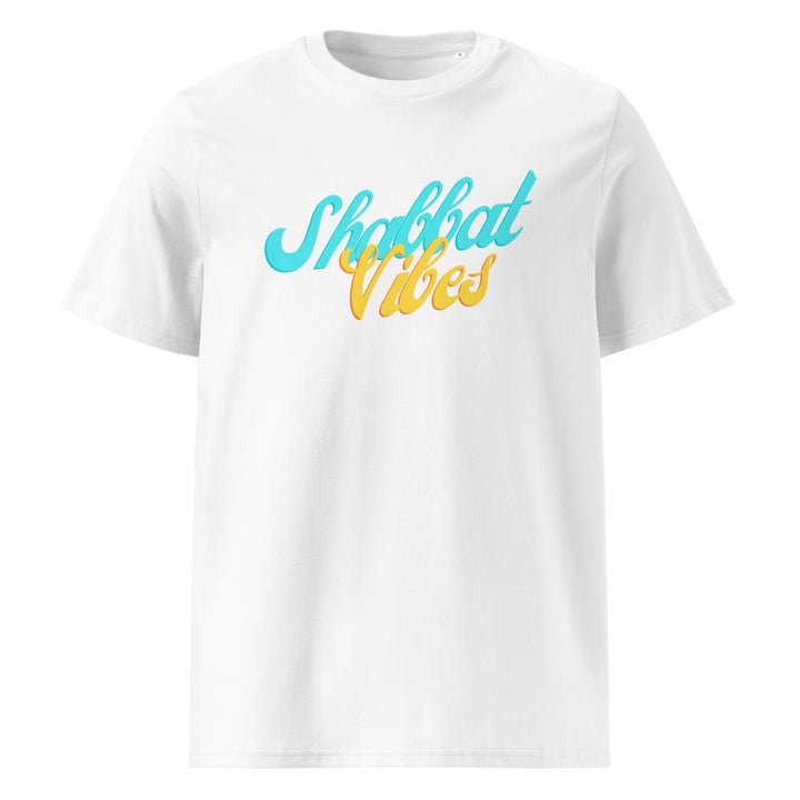 Shabbat Vibes Jewish pride t-shirt in White - front view