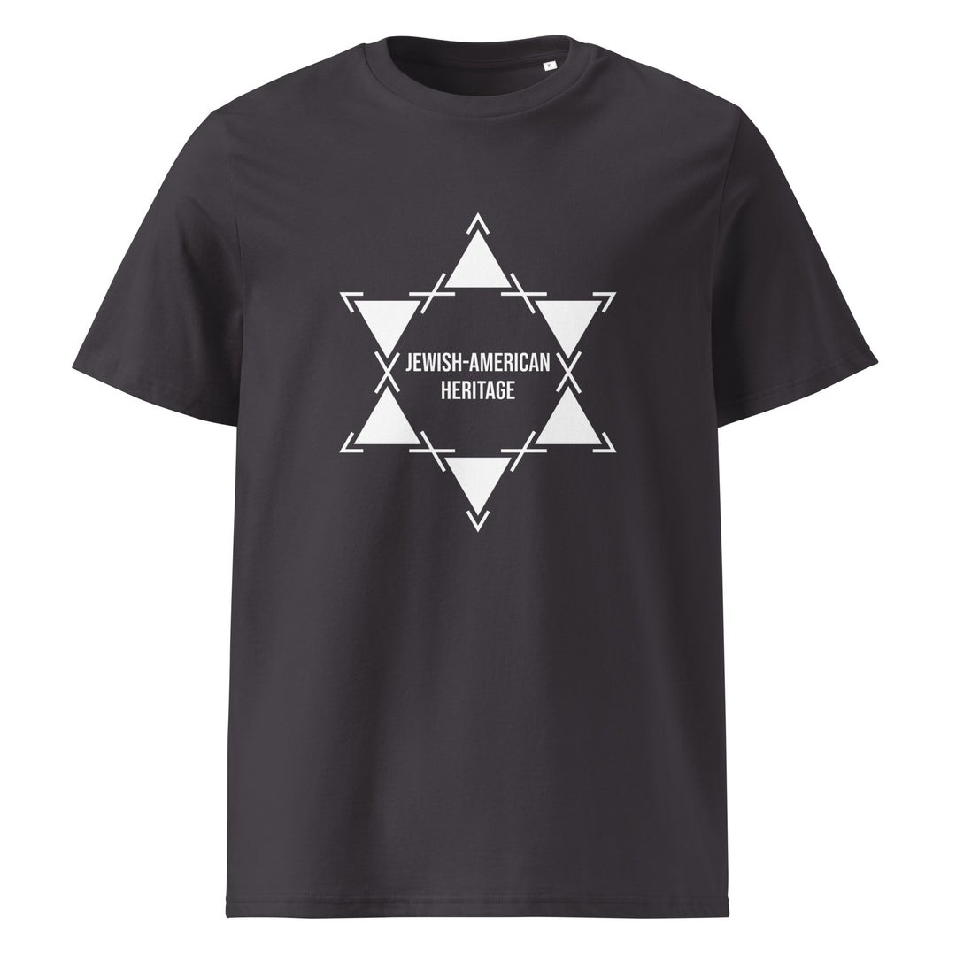 Jewish American Heritage Jewish pride t-shirt in Anthracite - front view