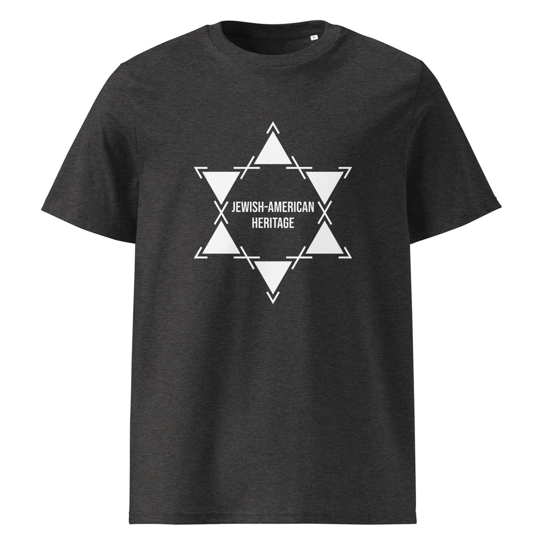 Jewish American Heritage Jewish pride t-shirt in Dark Heather Grey - flat lay