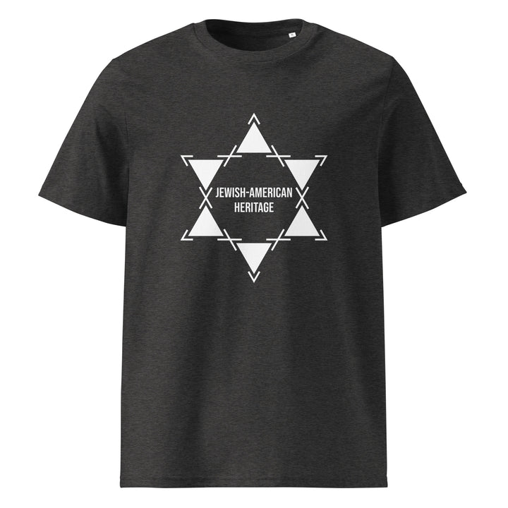 Jewish American Heritage Jewish pride t-shirt in Dark Heather Grey - flat lay
