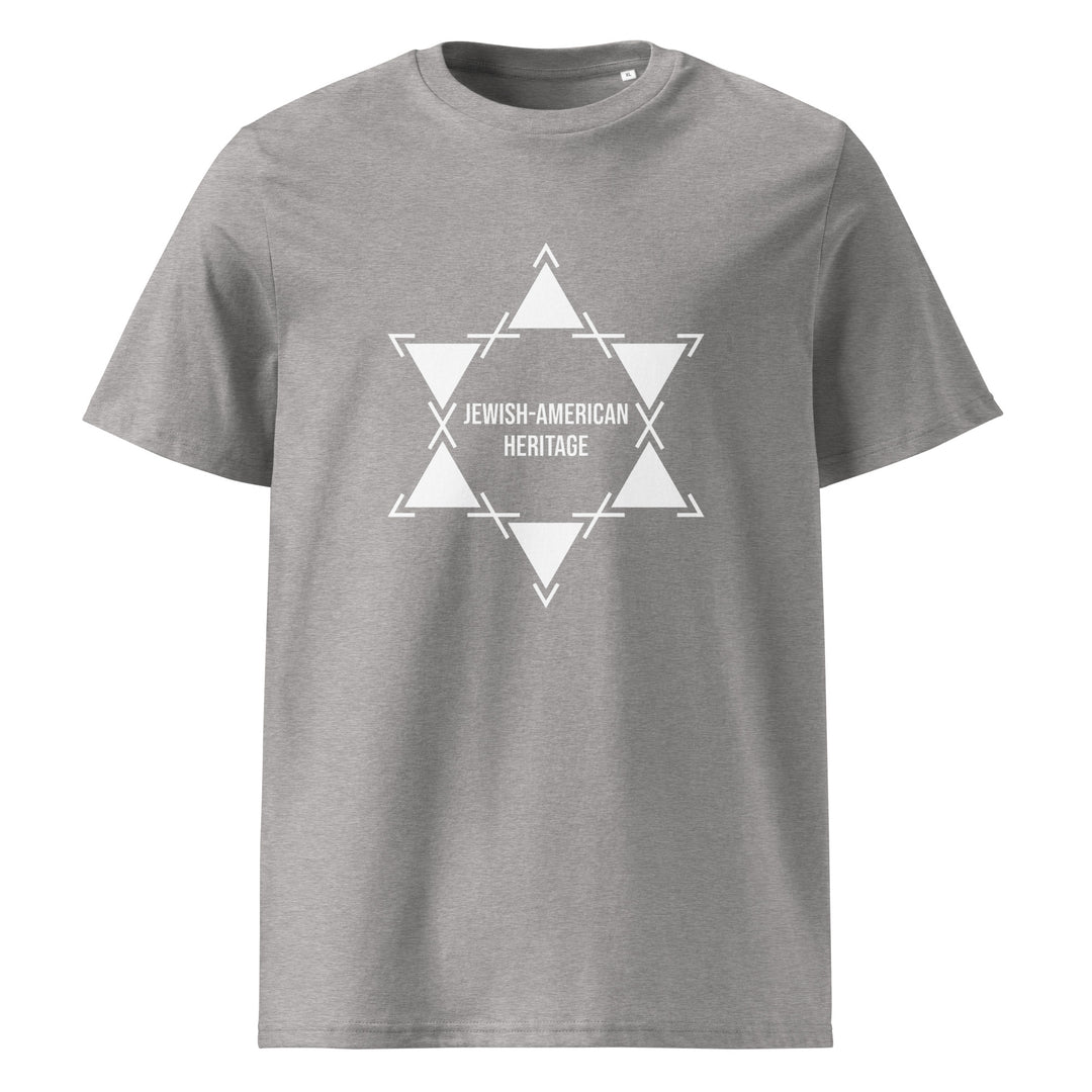 Jewish American Heritage Jewish pride t-shirt in Heather Grey - detail view