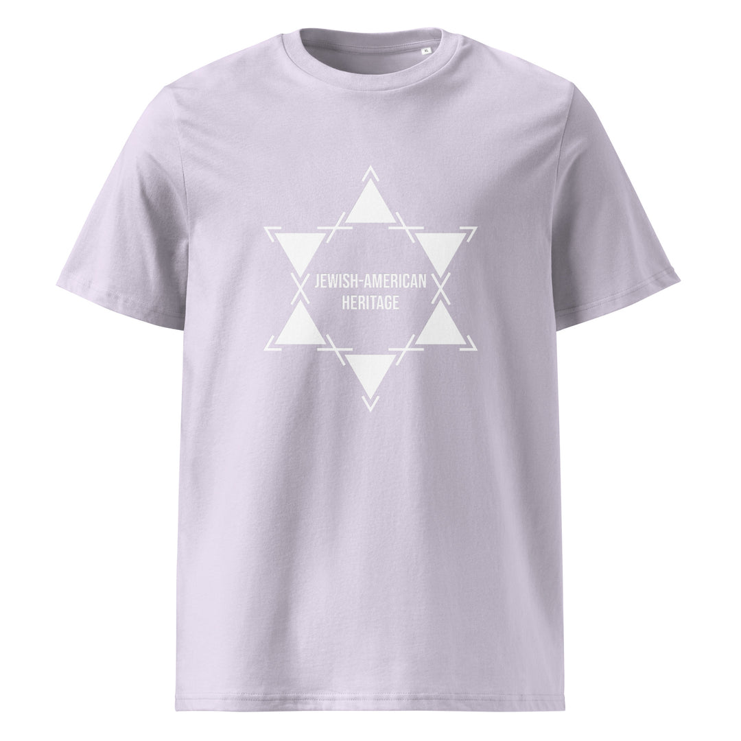 Jewish American Heritage Jewish pride t-shirt in Lavender - detail view