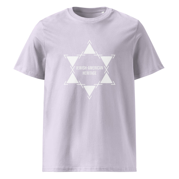 Jewish American Heritage Jewish pride t-shirt in Lavender - detail view