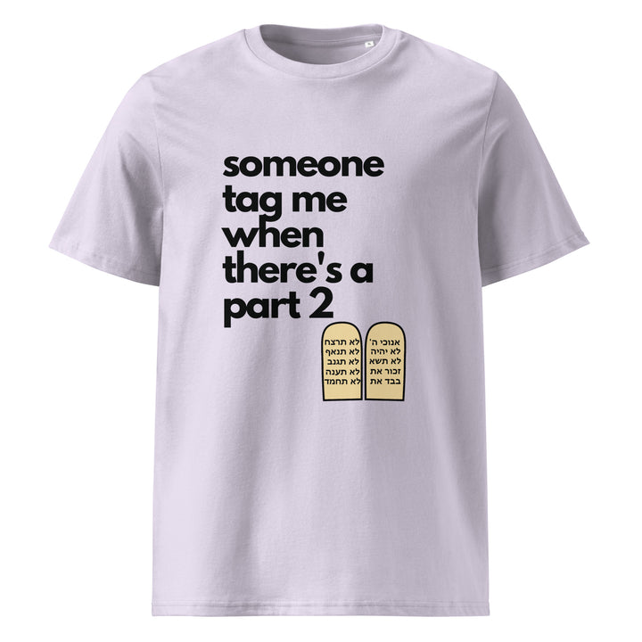 Someone Tag Me Jewish pride t-shirt in Lavender - back view