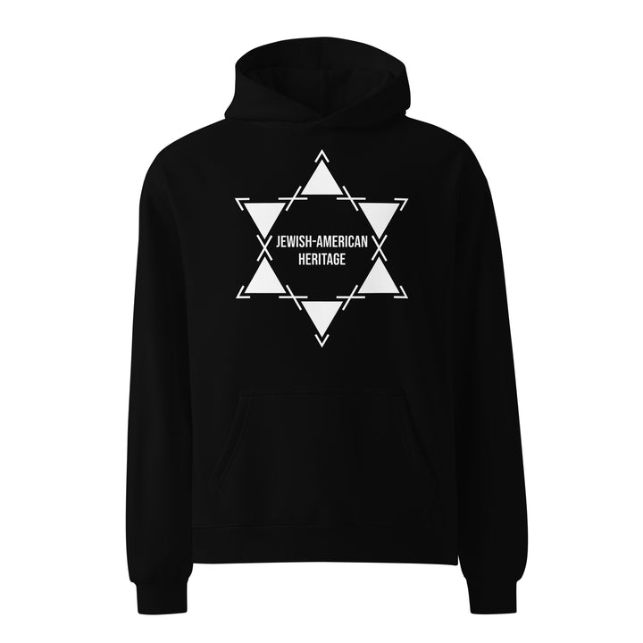 Jewish American Heritage Jewish pride hoodie in Black - front view