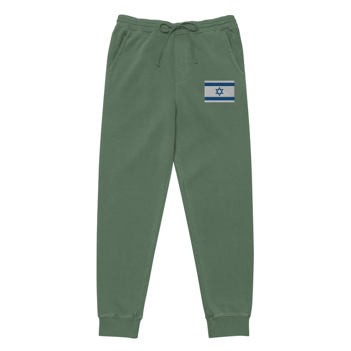 Pigment Dyed Sweatpants | Israel Flag Embroidered