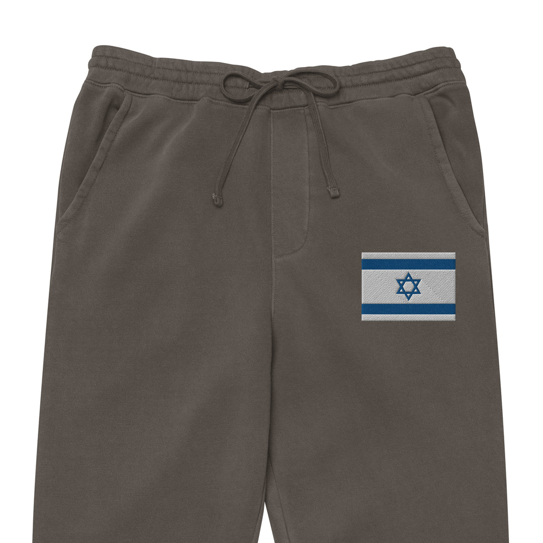Pigment Dyed Sweatpants | Israel Flag Embroidered