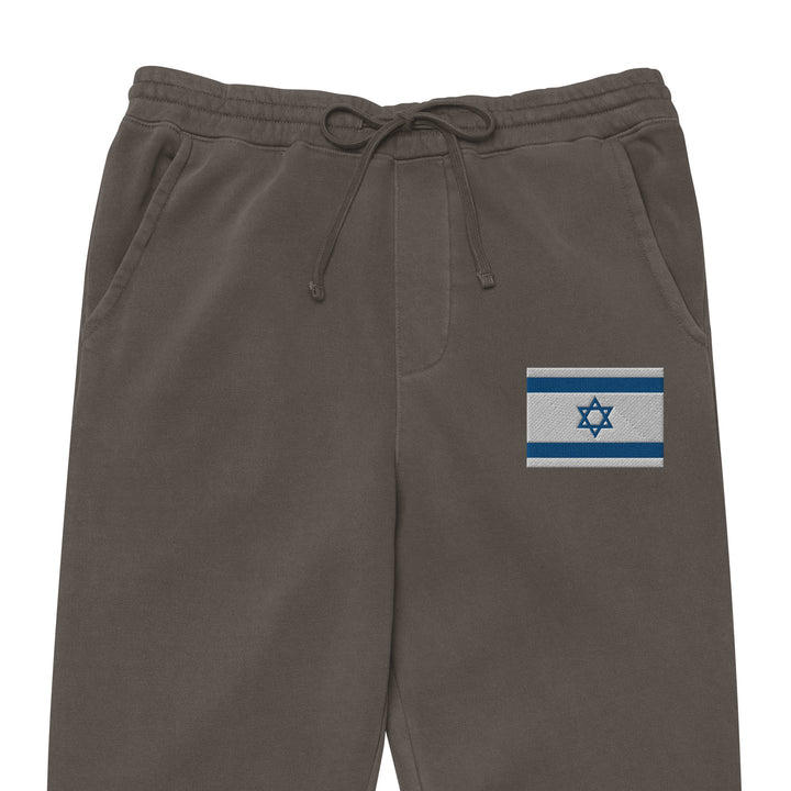 Pigment Dyed Sweatpants | Israel Flag Embroidered