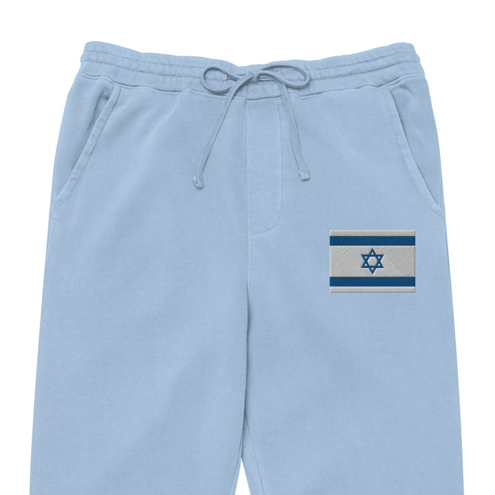 Pigment Dyed Sweatpants | Israel Flag Embroidered