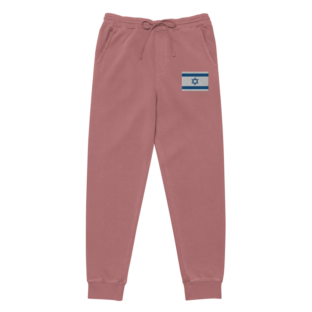 Pigment Dyed Sweatpants | Israel Flag Embroidered