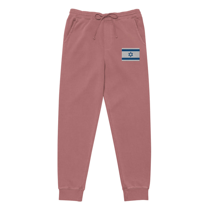 Pigment Dyed Sweatpants | Israel Flag Embroidered
