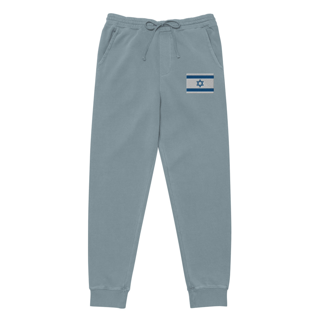 Pigment Dyed Sweatpants | Israel Flag Embroidered