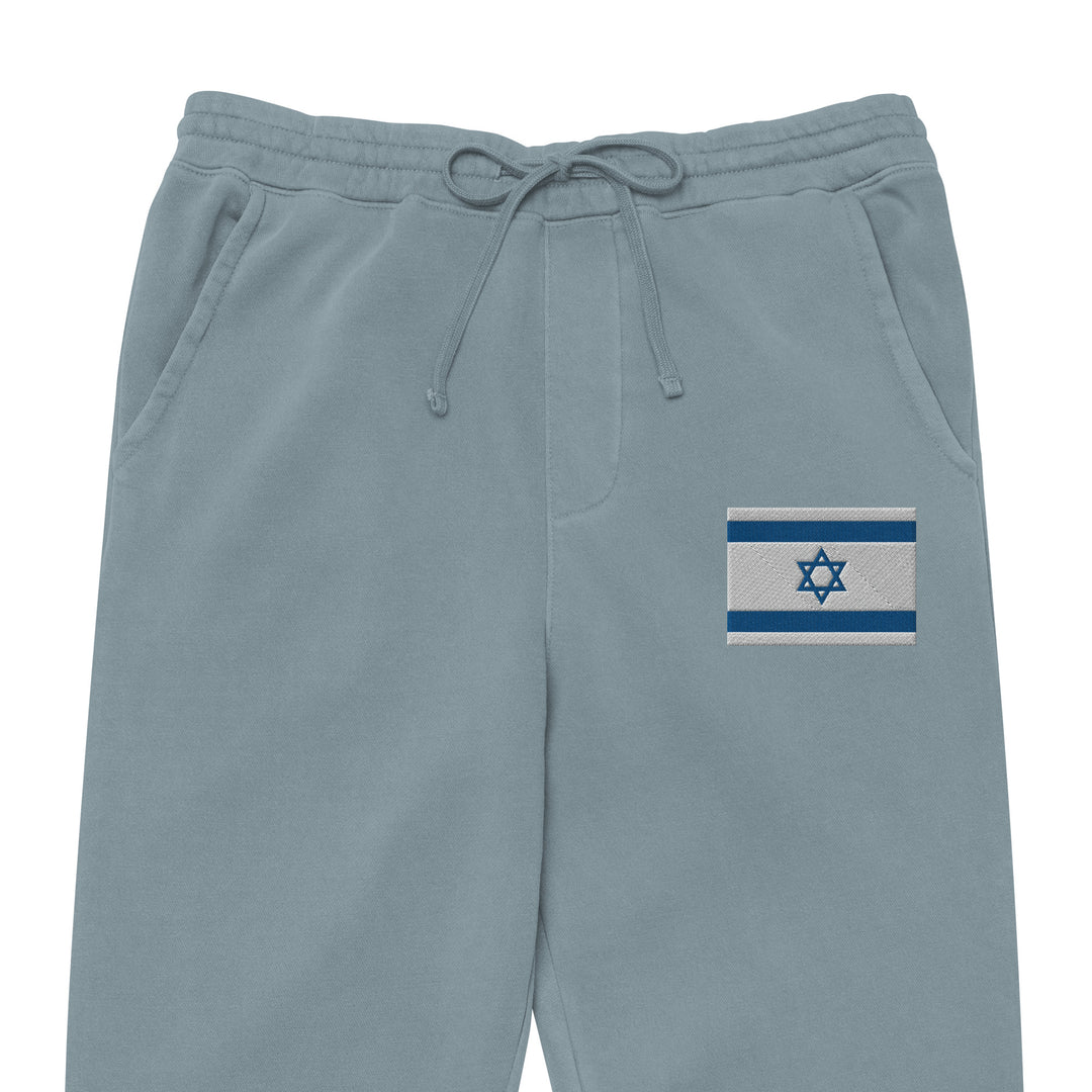 Pigment Dyed Sweatpants | Israel Flag Embroidered