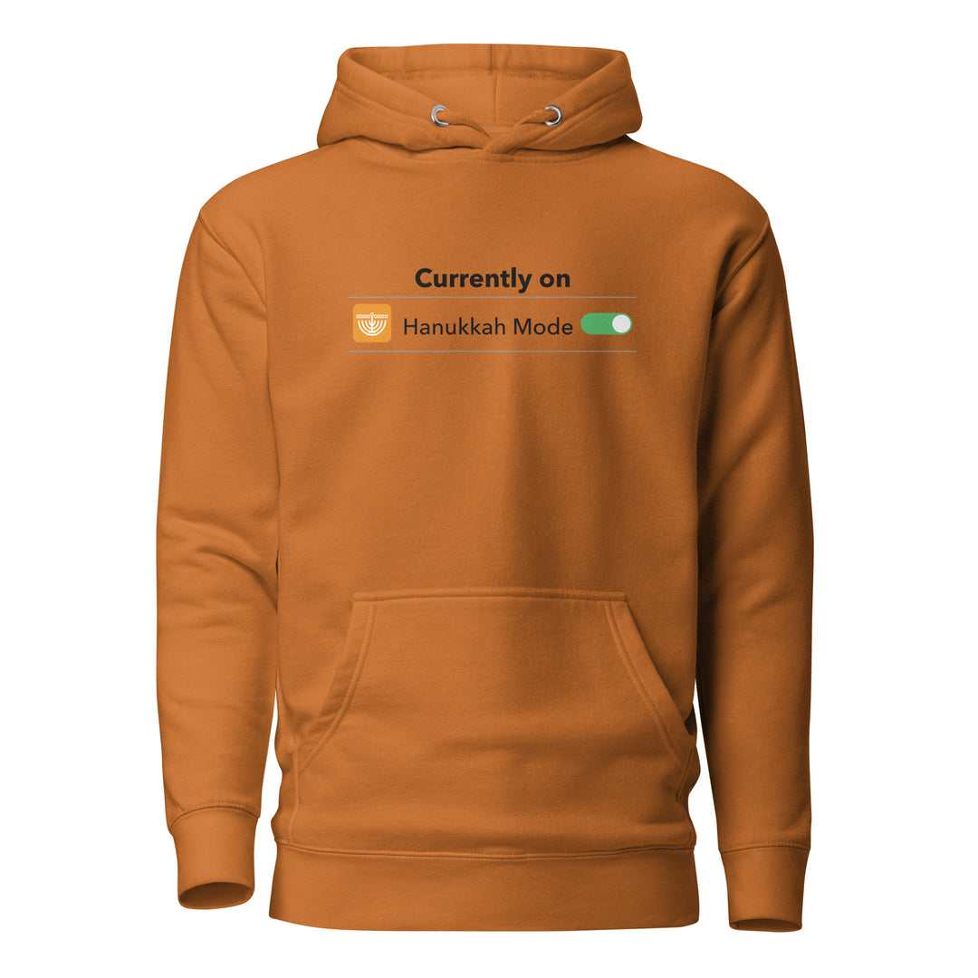 Hanukkah Mode Jewish pride hoodie in Adobe - lifestyle shot