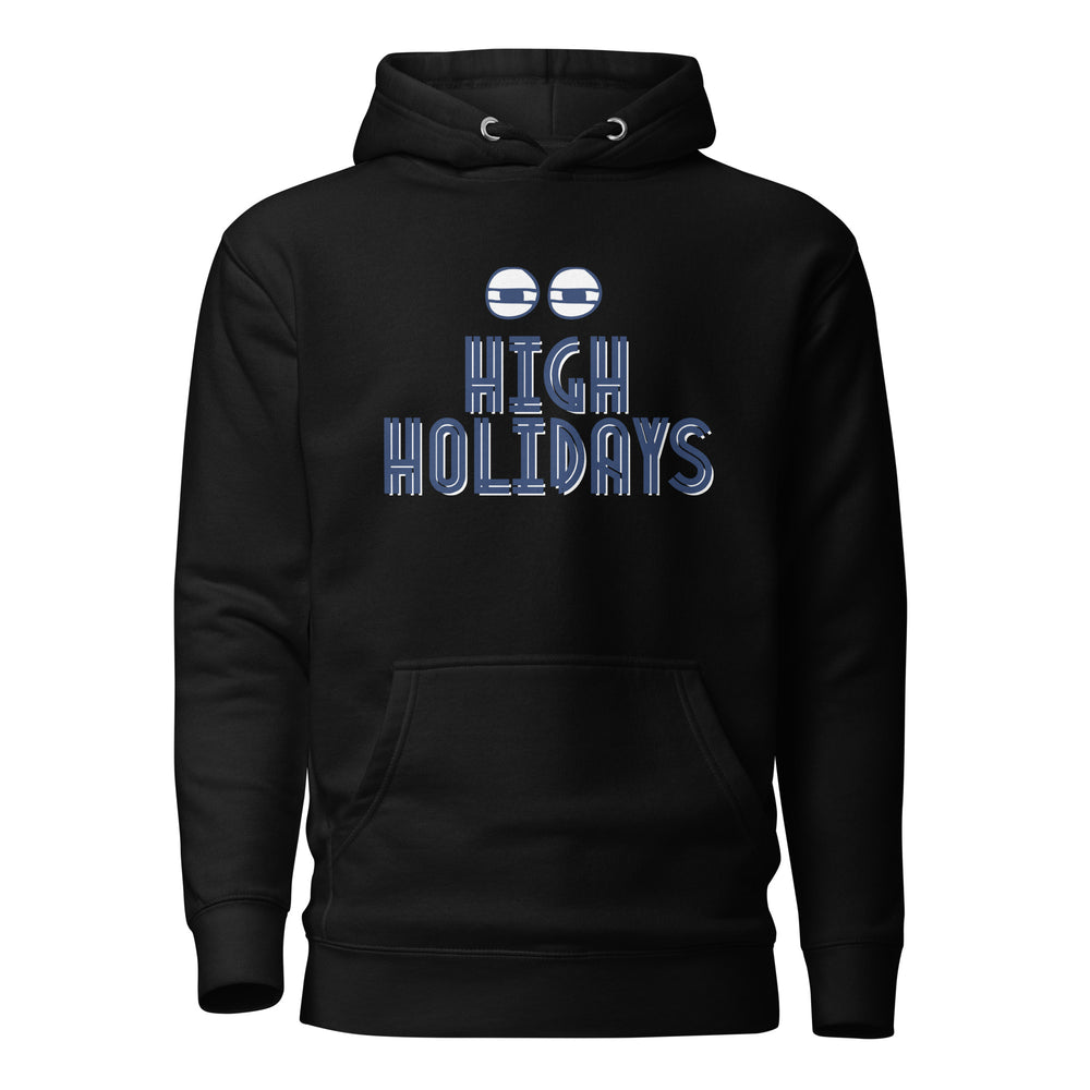 High Holidays Jewish pride hoodie in Black - back view