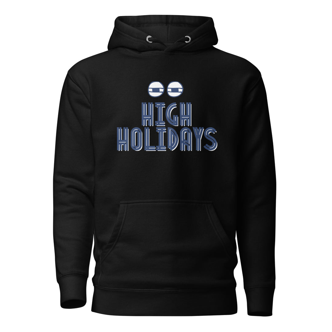 High Holidays Jewish pride hoodie in Black - back view