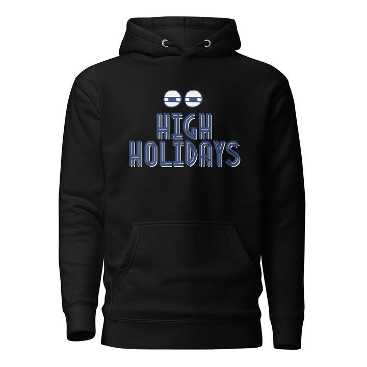 High Holidays Jewish pride hoodie in Black - back view