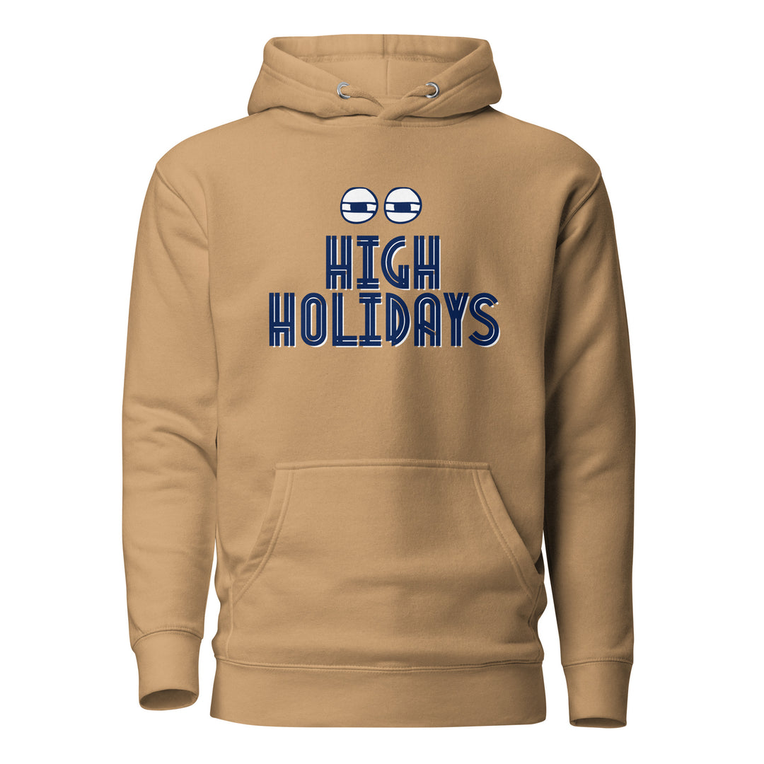 High Holidays Jewish pride hoodie in Khaki - back view
