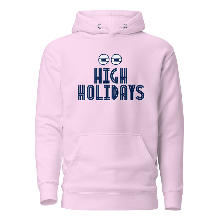 High Holidays Jewish pride hoodie in Lavender - lifestyle shot