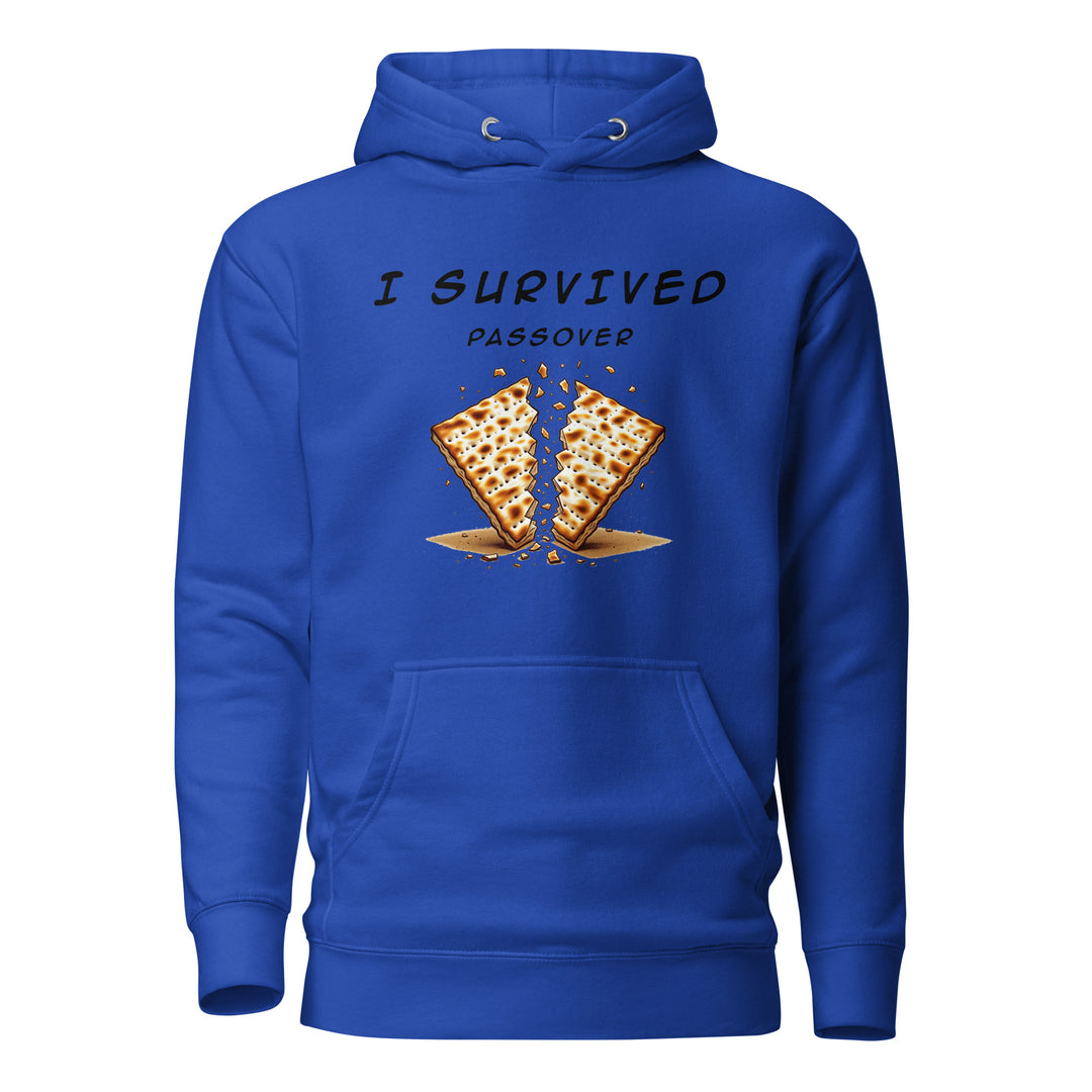 Passover Jewish pride hoodie in Team Royal - detail view