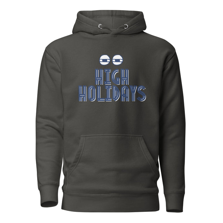 High Holidays Jewish pride hoodie in Vintage Black - flat lay