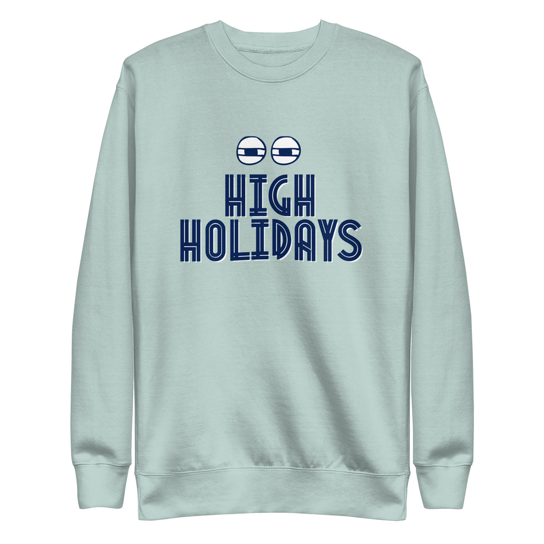 High Holidays Jewish pride sweatshirt in Agave - close-up