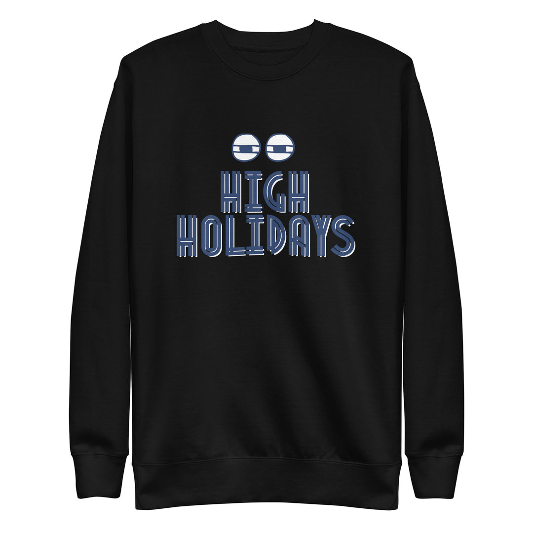 High Holidays Jewish pride sweatshirt in Black - back view
