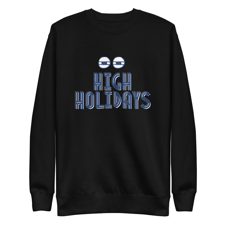 High Holidays Jewish pride sweatshirt in Black - back view
