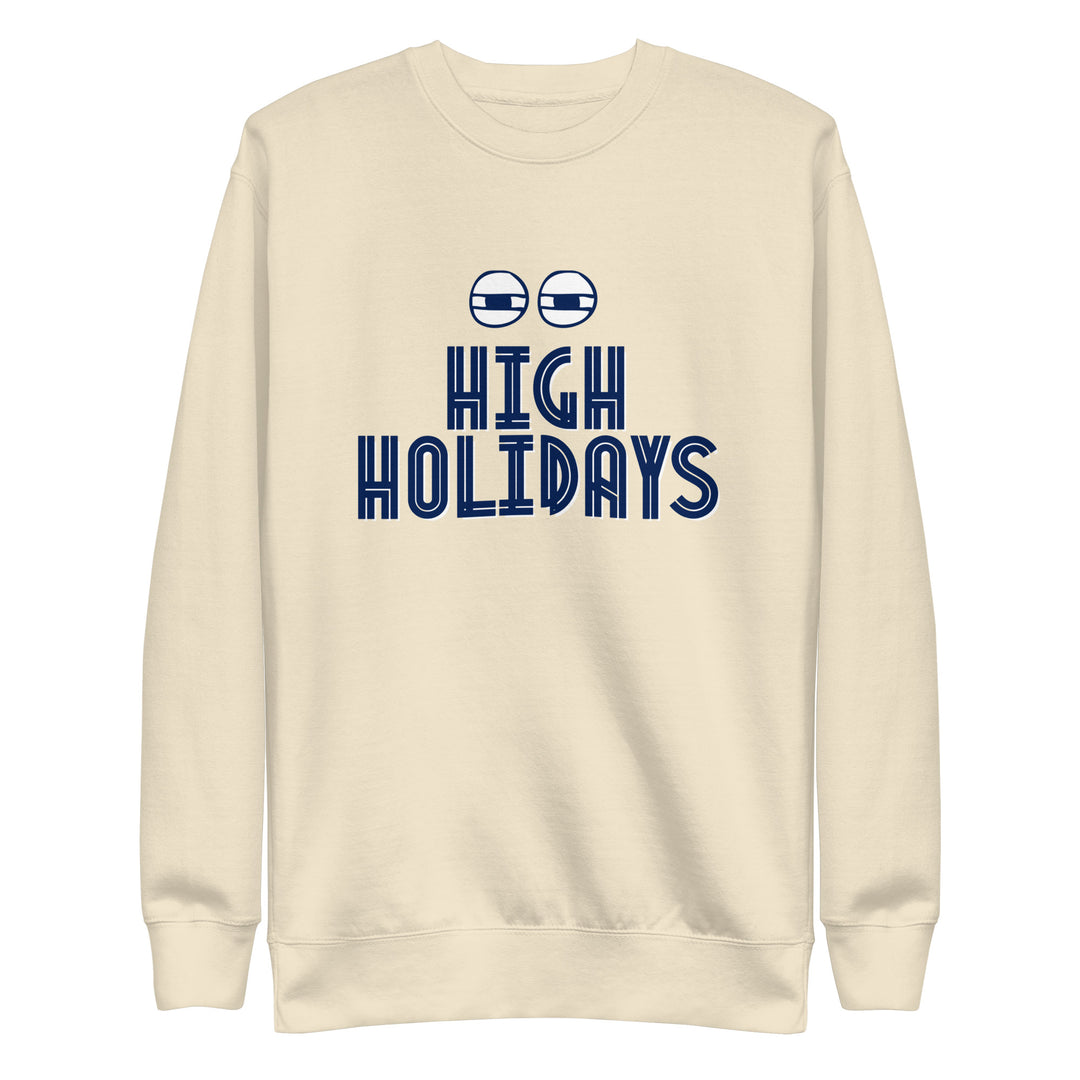 High Holidays Jewish pride sweatshirt in Bone - lifestyle shot