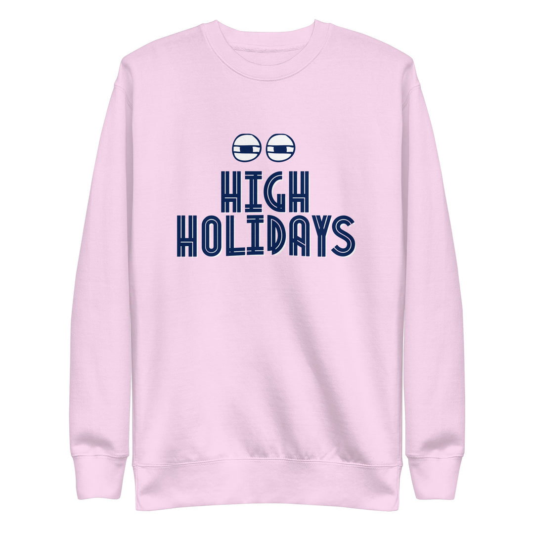 High Holidays Jewish pride sweatshirt in Lavender - front view