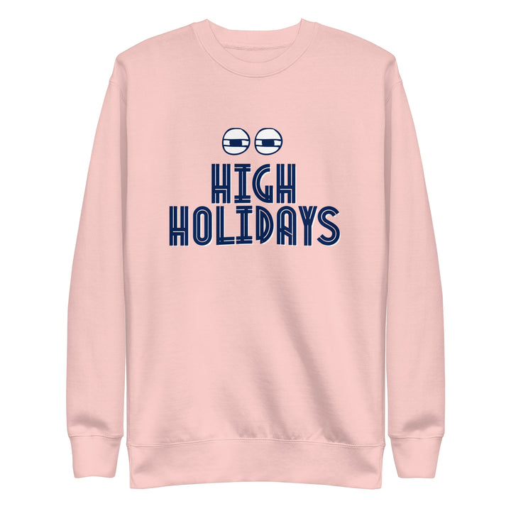 High Holidays Jewish pride sweatshirt in Light Pink - flat lay