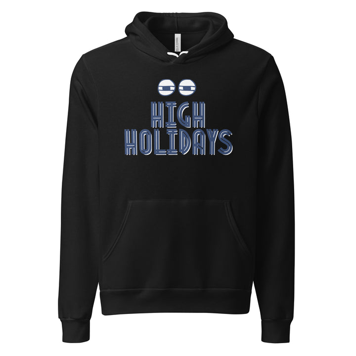 High Holidays Jewish pride hoodie in Black - back view
