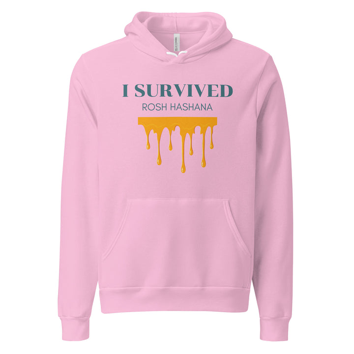 I Survived Rosh HaShana Jewish pride hoodie in Lilac - side view