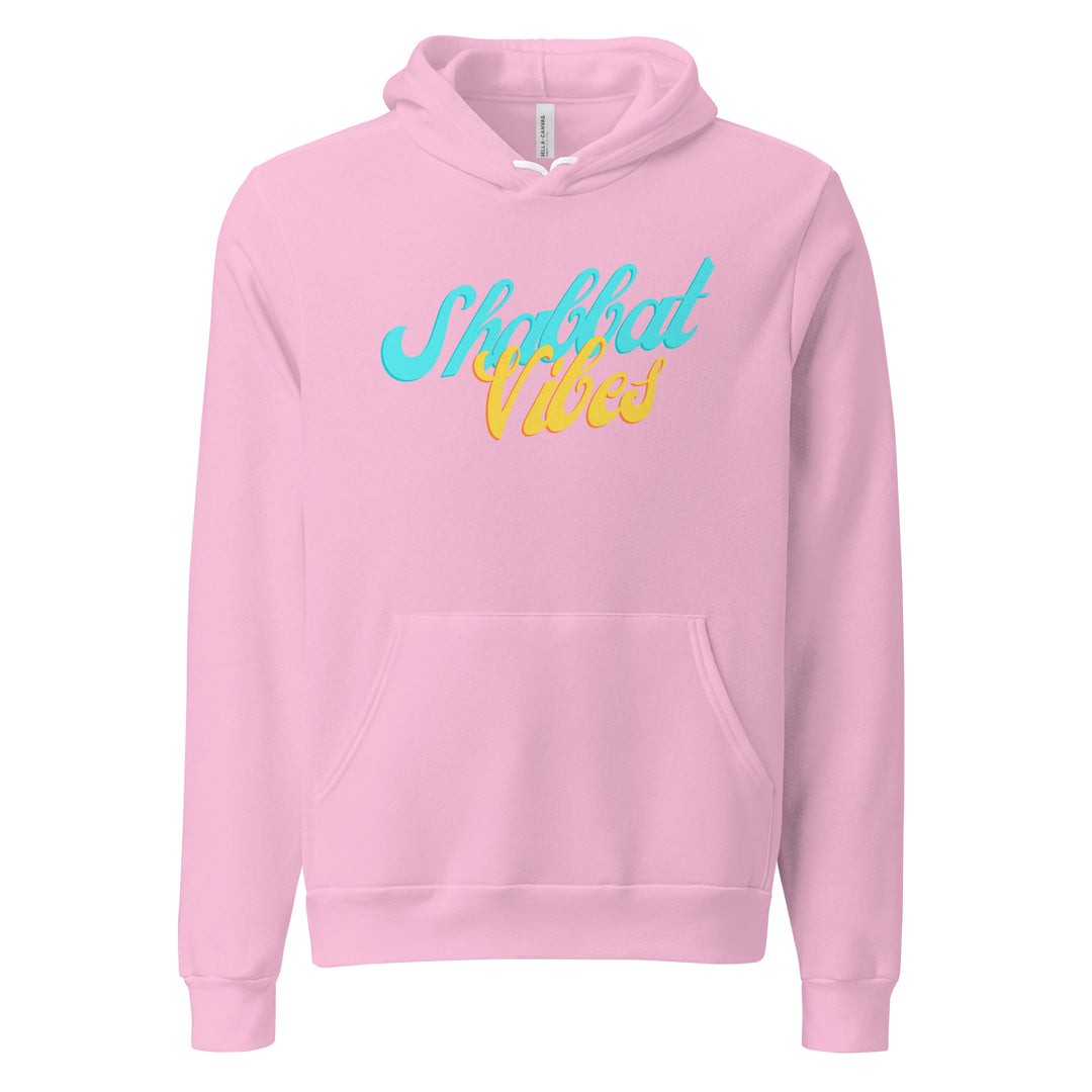 Shabbat Vibes Jewish pride hoodie in Lilac - back view