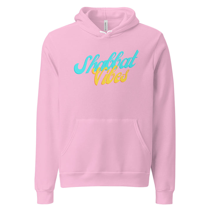 Shabbat Vibes Jewish pride hoodie in Lilac - back view